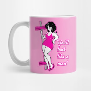 Barbell girl, gym girl, fitness girl, weightlifting girl Mug